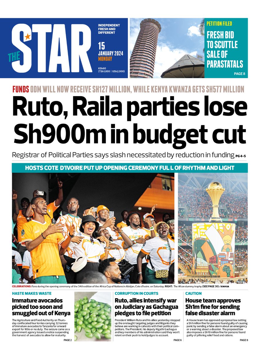 nyanducha's tweet photo. Today's newspaper headlines.

Monday, 16th January 2024.

#ePaper #Gazeti #Magazeti #Kenya #CiscoMeraki #UbibotTemperatureHumiditySensors #IoT #VictorockKenya #AgnesNgetich #CCTV #LizWanyoike #TRMDrive https://t.co/y1V9Vu9i9x