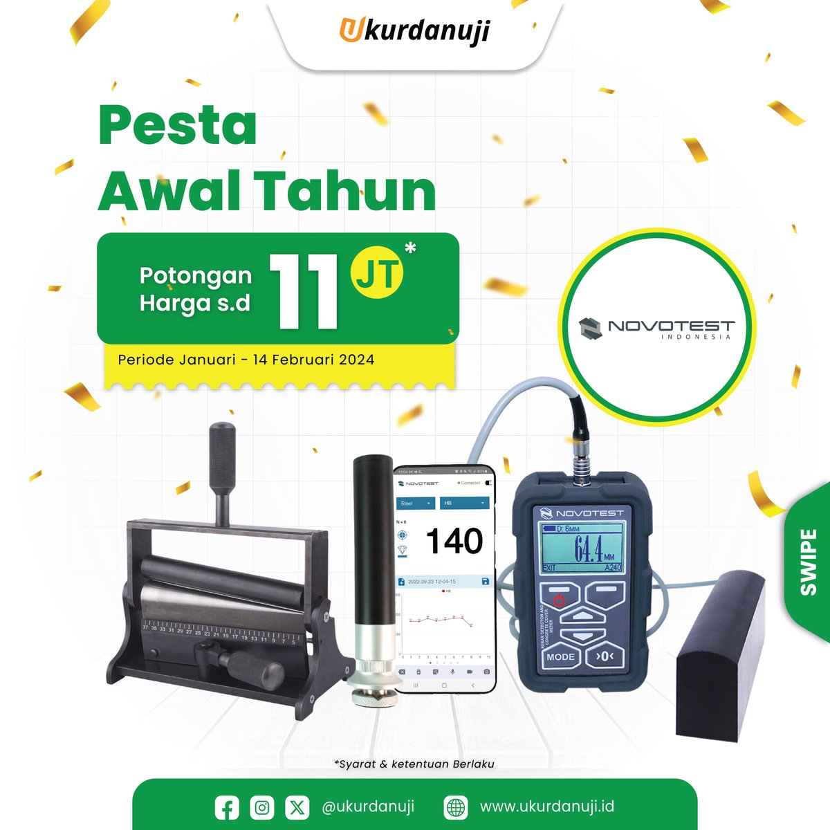 ukurdanuji's tweet photo. Selamat datang di Pesta Awal Tahun ukurdanuji bersama Novotest! Dapatkan pengalaman pengukuran terbaik untuk alat kategori konstruksi Anda.

TAGS
#Novotest
#PromoAwalTahun
#diskonawaltahun
#konstruksi
#tekniksipil
Gibran
#TimnasDay
Slank
NPWP
Jepang
YANG BENER AJE
Nguyen
Pagii https://t.co/N7hZuOMx03