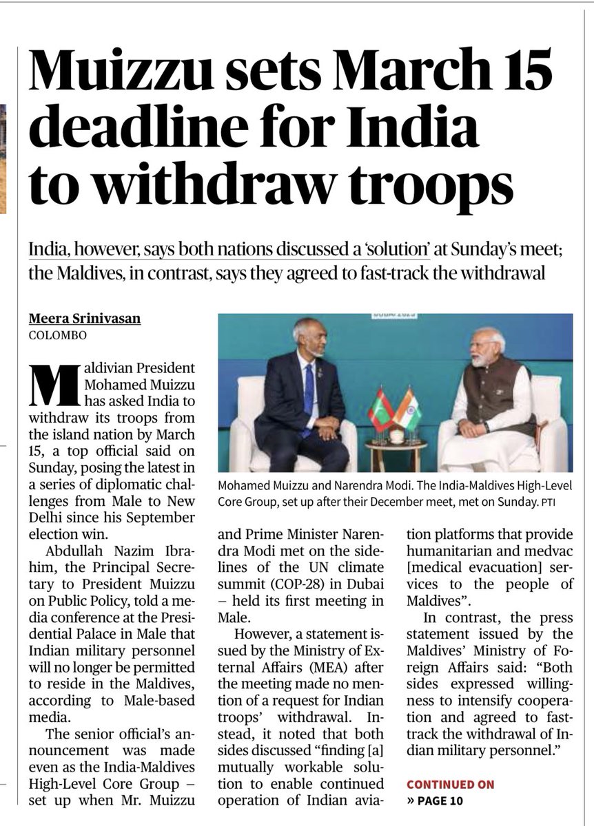 MaduraiSBala's tweet image. Modi government&apos;s another foreign policy failure... 
Even a tiny state like Maldives is dictating terms...
#Stringofpearls 
#Indian_Ocean_Politics