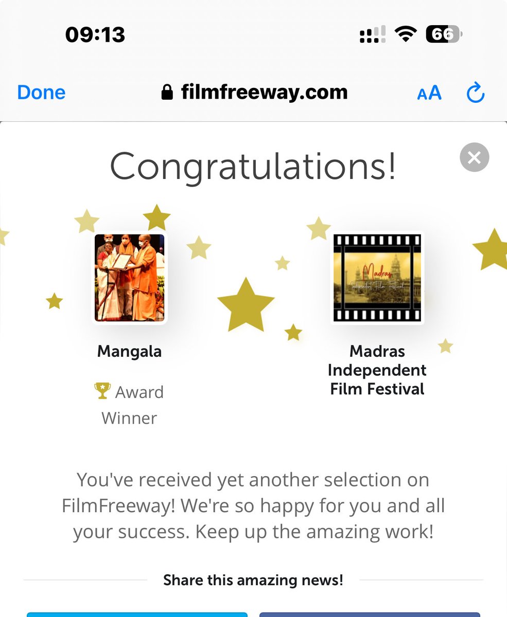 dir_aparana's tweet image. Award for Mangla