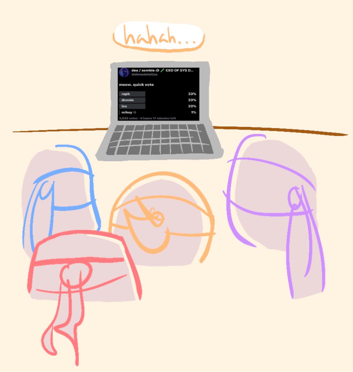 middlesock's tweet photo. this was too funny I had to draw it 😭 (the iteration isn’t specified and I tried my best, enjoy lol 💖)
#tmnt #ripmikey #whyamieventaggingthisshithelp https://t.co/HBStcy2uGn
