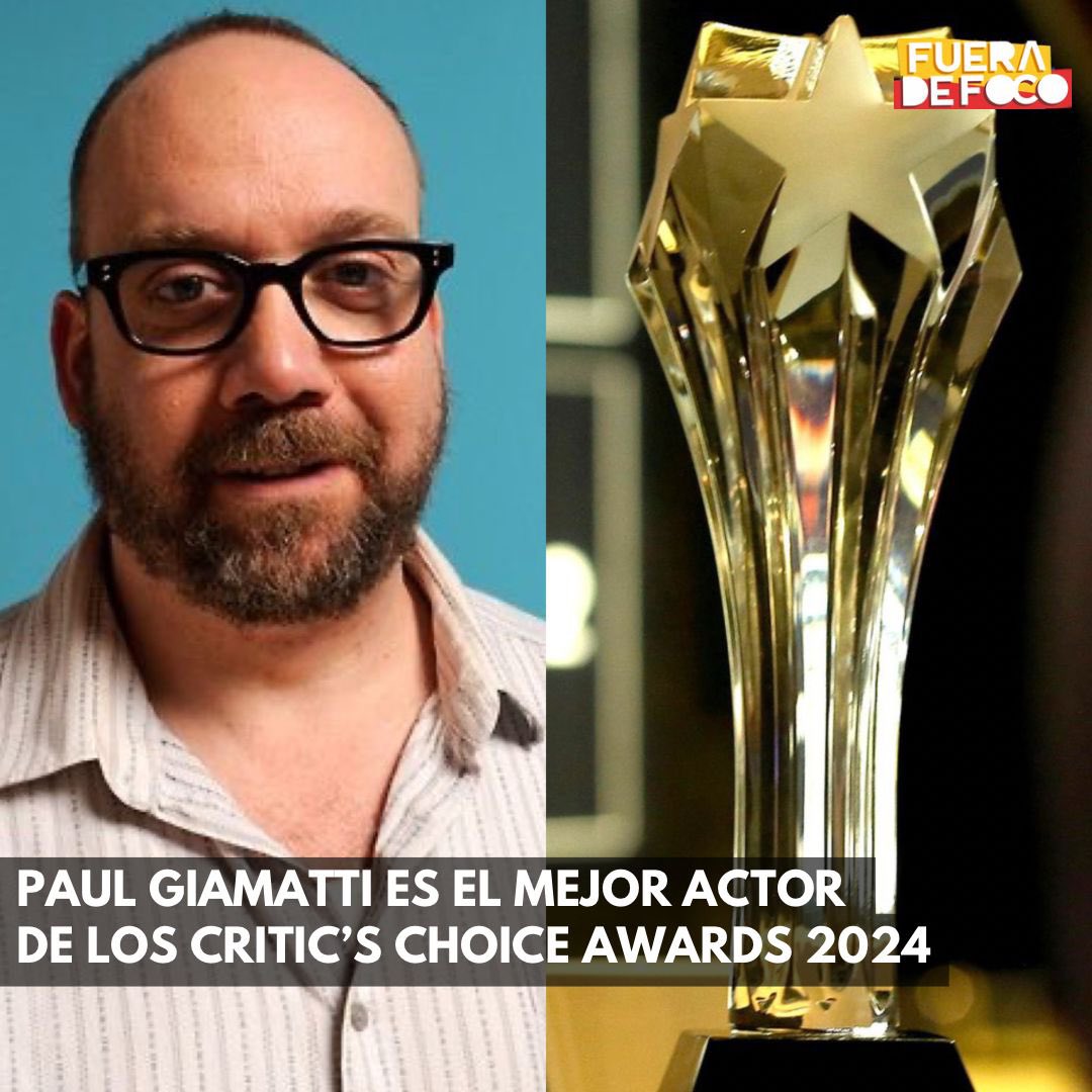 🏆 #PaulGiamatti es reconocido como el Mejor Actor de los #CriticsChoiceAwards por su interpretación en #TheHoldovers. Es su segundo galardón consecutivo tras los #GoldenGlobes la semana pasada y se perfila como la opción favorita de los #Oscars 2024 🏆