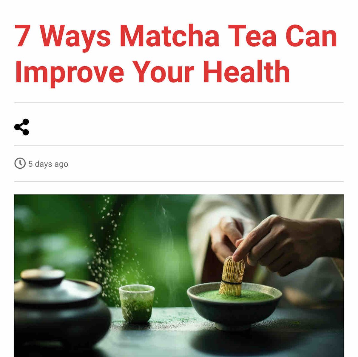 7 Ways Matcha Tea Can Improve Your Health

👉 Read more here👇
👉 ironmagazine.com/2024/7-ways-ma…

#matchatea #teatime #coffee #tealover #tealovers #chai #love #greentea #food #teaaddict #foodie #blacktea #healthy #tealife  #teacup #chailover #instatea #healthylifestyle #herbaltea