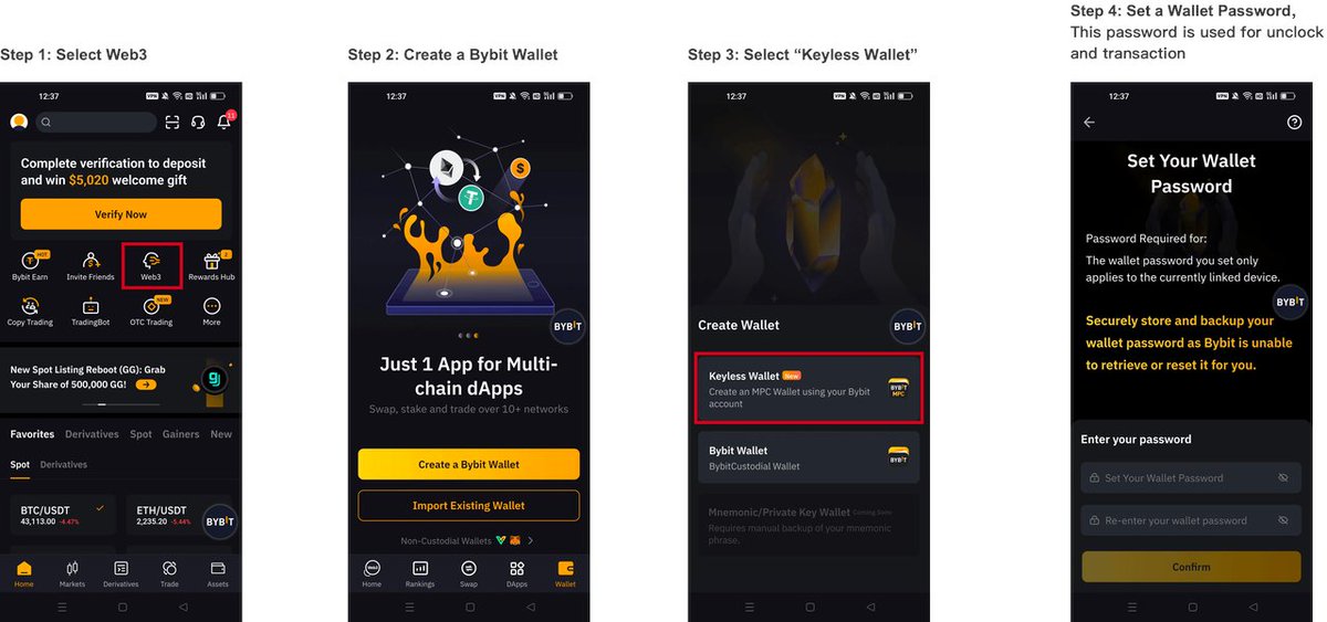 Alpha_Bybit's tweet photo. Share your Keyless Wallet experience and share 1,000 $MNT !
Tag @Bybit_Web3 and use #BybitKeylessWallet to let us know how you're enjoying the Simplify Web3 With Keyless Wallet. 🚀
🗝️ https://t.co/BJEfPpnnka
📅Event period:
Jan 15 4AM UTC - Jan 19 10AM UTC, 2024
💰Pricepool:
50 lucky winners will be selected to share a pool of 1000 MNT T&C Applied
#BybitKeylessWallet #BybitWeb3