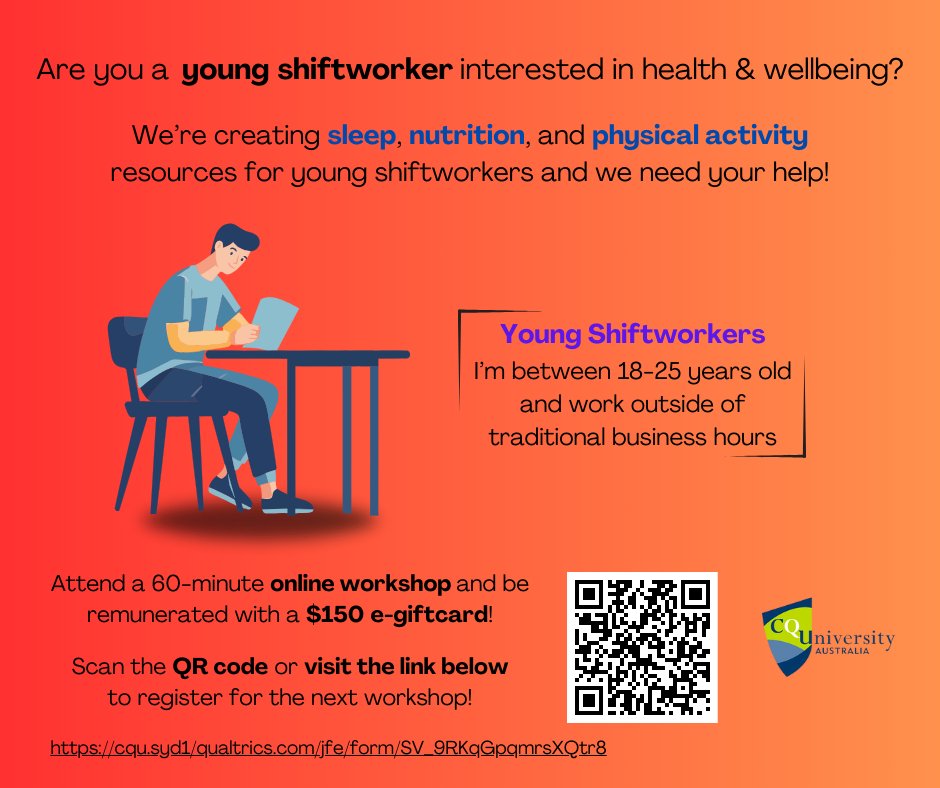 Do you know, or work with, young shiftworkers? We are recruiting for our next study and would love your help :) Please share