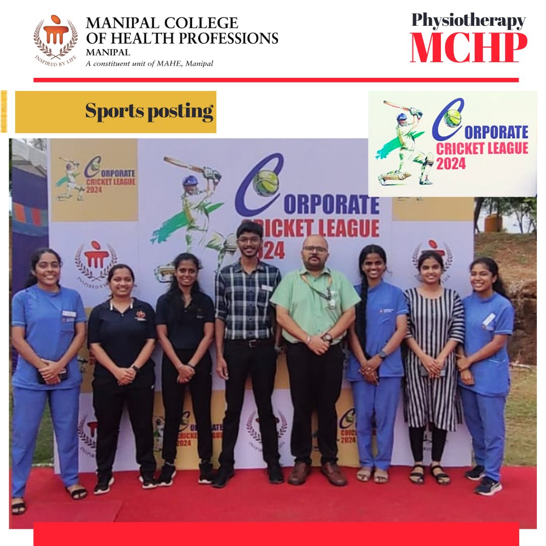 Physiotherapy MCHP (@ptmchp) on Twitter photo Team of <a href="/PtMchp/">Physiotherapy MCHP</a> PGs led by Asst Prof <a href="/prateek_physio/">prateek srivastav, PhD</a> offered sports physiotherapy services to the cricket players of Corporate Cricket League event held at End Point, Manipal on Jan 07-09, 2024.
<a href="/MAHE_Manipal/">Manipal Academy of Higher Education</a> <a href="/MCHP_MAHE/">MCHP</a> <a href="/johnsolomon78/">John Solomon</a> Team of <a href="/PtMchp/">Physiotherapy MCHP</a> PGs led by Asst Prof <a href="/prateek_physio/">prateek srivastav, PhD</a> offered sports physiotherapy services to the cricket players of Corporate Cricket League event held at End Point, Manipal on Jan 07-09, 2024.
<a href="/MAHE_Manipal/">Manipal Academy of Higher Education</a> <a href="/MCHP_MAHE/">MCHP</a> <a href="/johnsolomon78/">John Solomon</a>