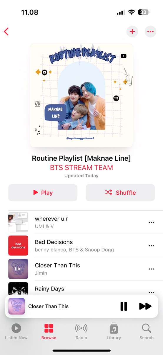 MAKNAE LINE TIME ARMY ON THE ROUTINE PLAYLIST #BSTRoutinePlaylist