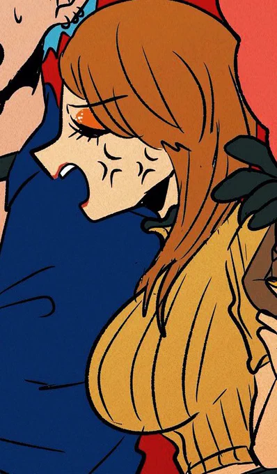 初めて描いたジェイちゃん 巨乳が常識の範囲の初期ジェイちゃん なんかがはずれてきた中期ジェイちゃん おっぱいで人を挟めるようになってたほぼ最新ジェイちゃん #株式会社肉団子