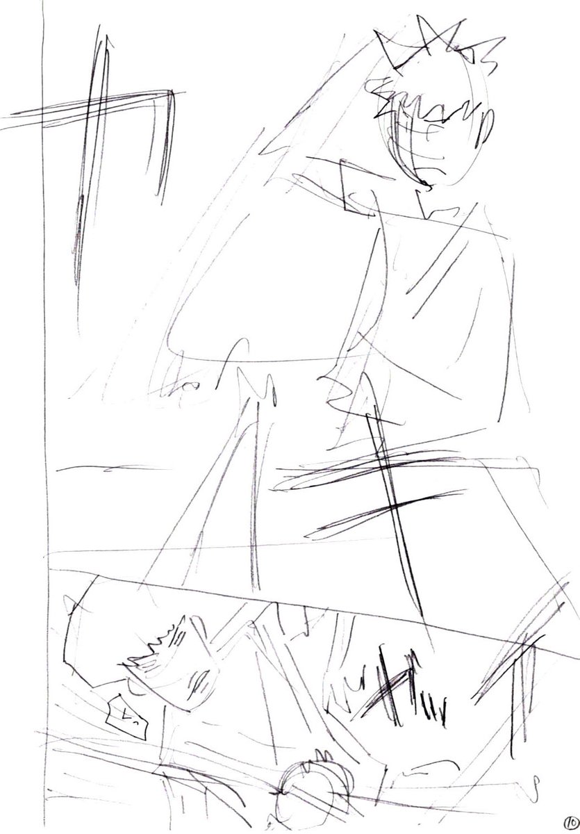前回のネームと線画と完成原稿。
主人公なのに司の活躍を描くことが少なかったので、ドーンと載せます。
#スリースター #卓球 #サイコミ
https://t.co/xoemH9sjtZ 