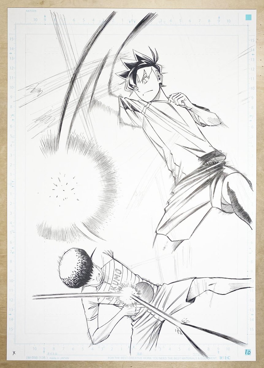 前回のネームと線画と完成原稿。
主人公なのに司の活躍を描くことが少なかったので、ドーンと載せます。
#スリースター #卓球 #サイコミ
https://t.co/xoemH9sjtZ 
