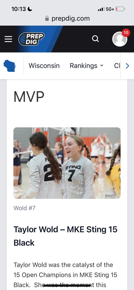 Taylor Wold (@taylorwold7) on Twitter photo 15 Open Champions at the Prep Dig Resolution. Thank you for the All Tournament MVP selection! <a href="/PrepDigWI/">Prep Dig Wisconsin</a> <a href="/PrepDigChris/">Chris Fitzgerald</a> <a href="/RecruitMKESting/">Milwaukee Sting Volleyball Recruiting</a> <a href="/VBallrecruiter/">Kara Hill</a> <a href="/PrepVolleyball/">PrepVolleyball.com</a> 15 Open Champions at the Prep Dig Resolution. Thank you for the All Tournament MVP selection! <a href="/PrepDigWI/">Prep Dig Wisconsin</a> <a href="/PrepDigChris/">Chris Fitzgerald</a> <a href="/RecruitMKESting/">Milwaukee Sting Volleyball Recruiting</a> <a href="/VBallrecruiter/">Kara Hill</a> <a href="/PrepVolleyball/">PrepVolleyball.com</a>