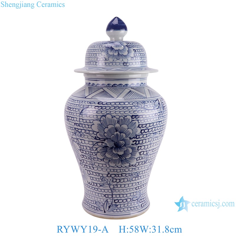 58cm 22.8inch Hand Painted Blue and White Flower Pattern Ceramic Temple Jar Vessel for home decoration

#Jingdezhen #Handpainted #BlueandWhite #FlowerPattern #Ceramic #TempleJar #homedecoration