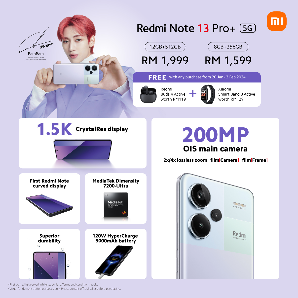 Xiaomi Malaysia on X: Elevate your mobile experience to iconic heights  with the all-new Redmi Note 13 Pro+ 5G! Grab yours on 20 Jan starting at  just RM 1,599! Don't forget to