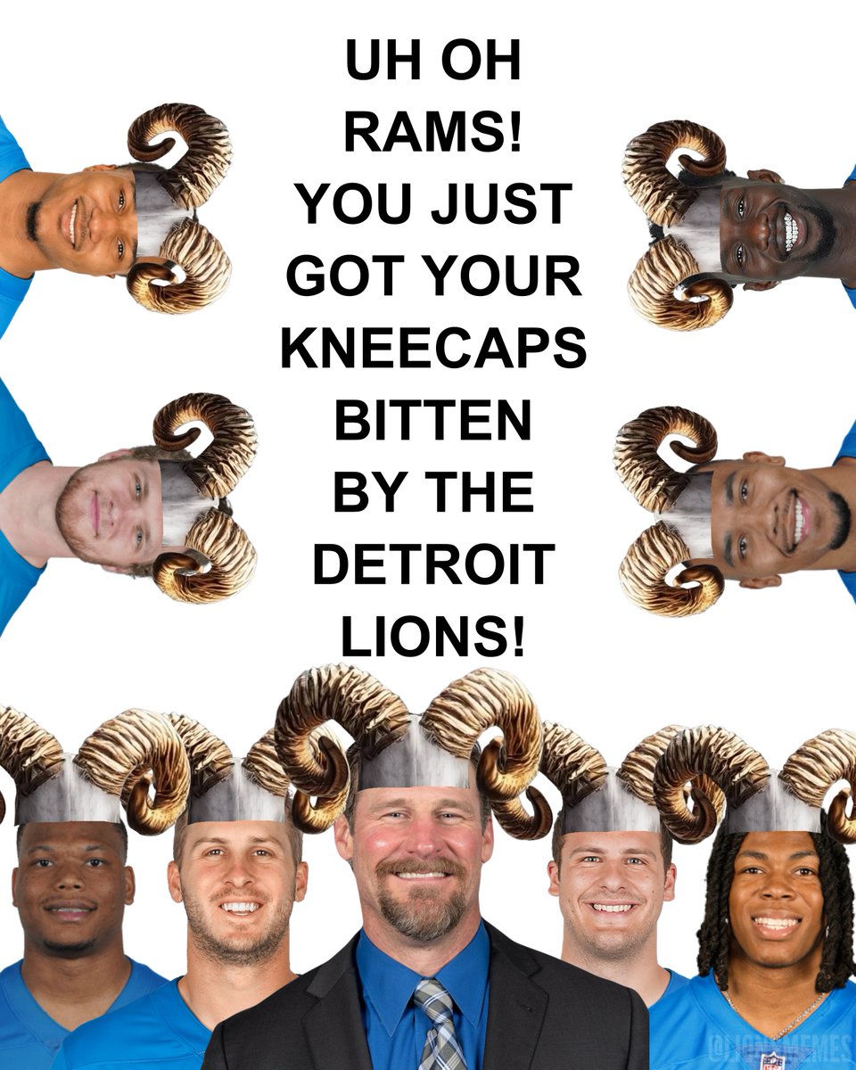 UH OH RAMS! YOU JUST GOT YOUR KNEECAPS BITTEN BY DAN CAMPBELL AND THE BRAND NEW LIONS!!!!