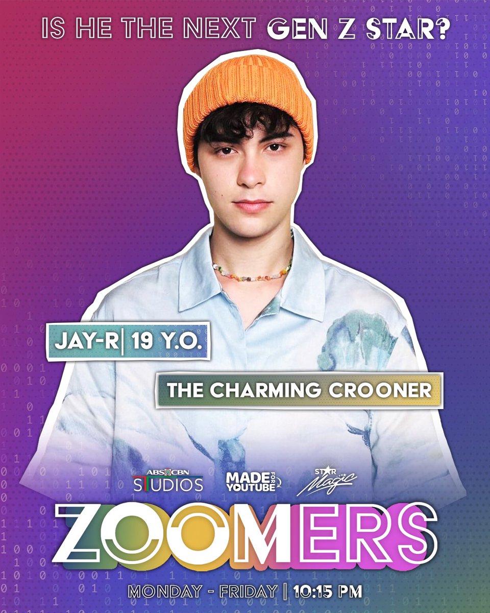Will Jay-R be THE NEXT GEN Z STAR?

Watch #Zoomers, the search for the next Gen Z star, from Monday-Friday at 10:15 PM on Kapamilya Channel, TV5, TFC, and A2Z!

All episodes will also be available on YouTube! #JayR