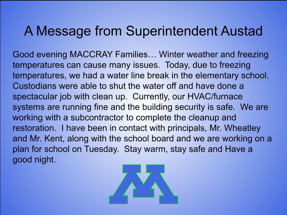 MACCRAY Public Schools tweet media