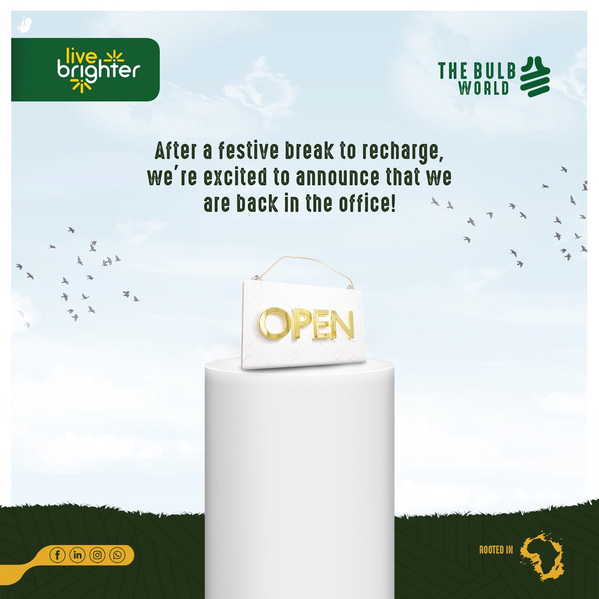 Let's make this return to the office a radiant journey together!
#OfficeReopen

<a href="/thebulbworldBW/">The Bulb World</a>