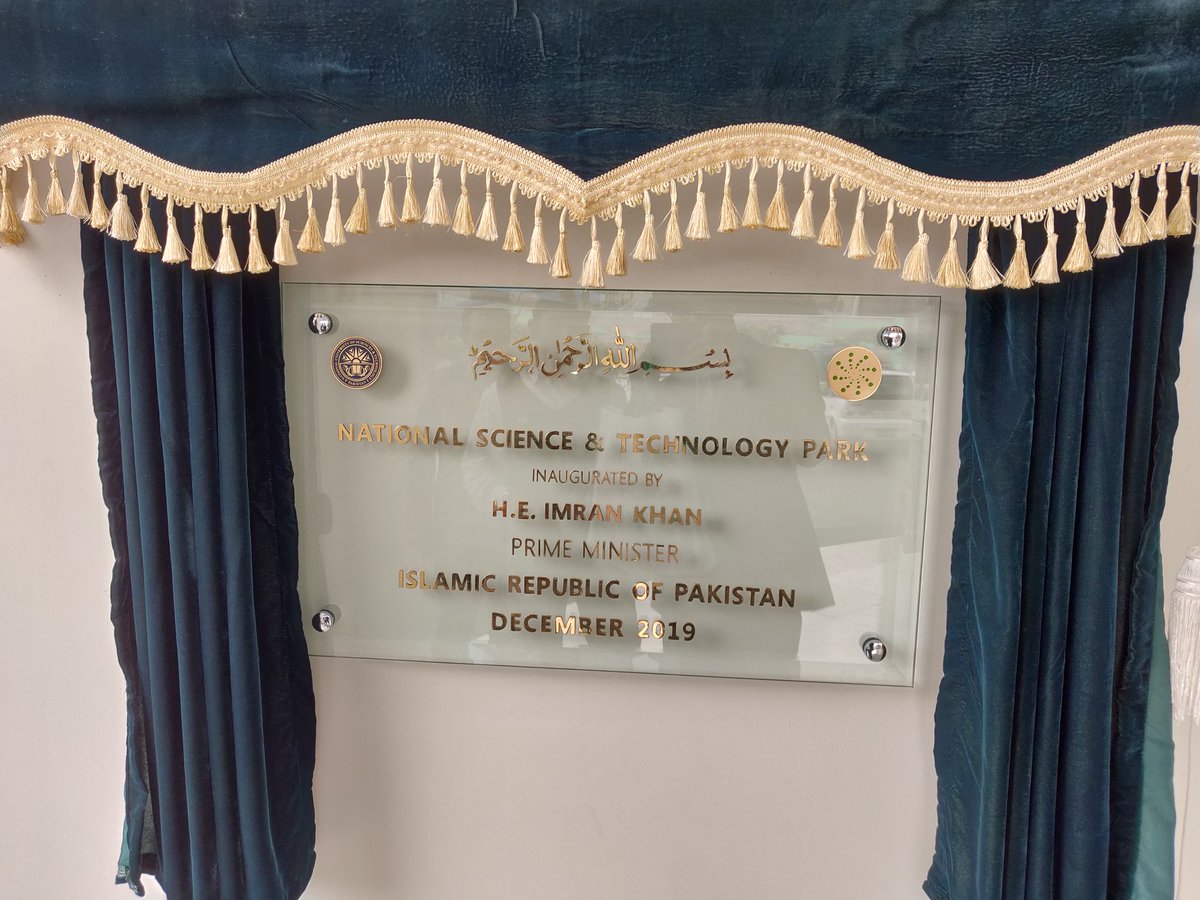 hashim_i's tweet photo. Ex-PM Imran Khan's name removed from inauguration plaque at National Science and Technology Park (@nstpofficial) which is located inside NUST.
According to reports, this has been done ahead of COAS visit to NSTP.
#smallmen https://t.co/1XCwJ41DnS