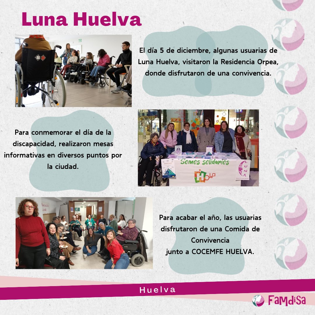 FAMDISA1's tweet photo. Ya tenemos fotos de algunas actividades que Luna Huelva y Luna Jaén realizaron en el mes de diciembre! https://t.co/OWUrAMMCNO
