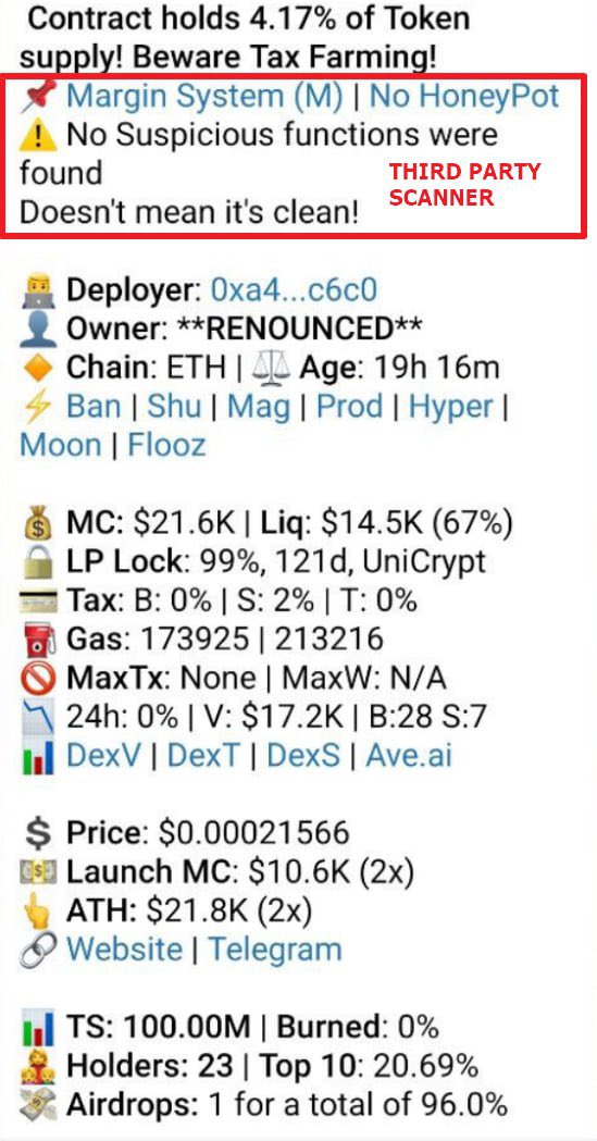 CheckmateTools's tweet image. $CMBOT is in the process of constructing proprietary checksum data, underscoring our commitment to this initiative. A recent incident involving a delayed honeypot prompted a comprehensive evaluation by $CMBOT and a widely utilized scanner within the $ETH community. 

Notably,…
