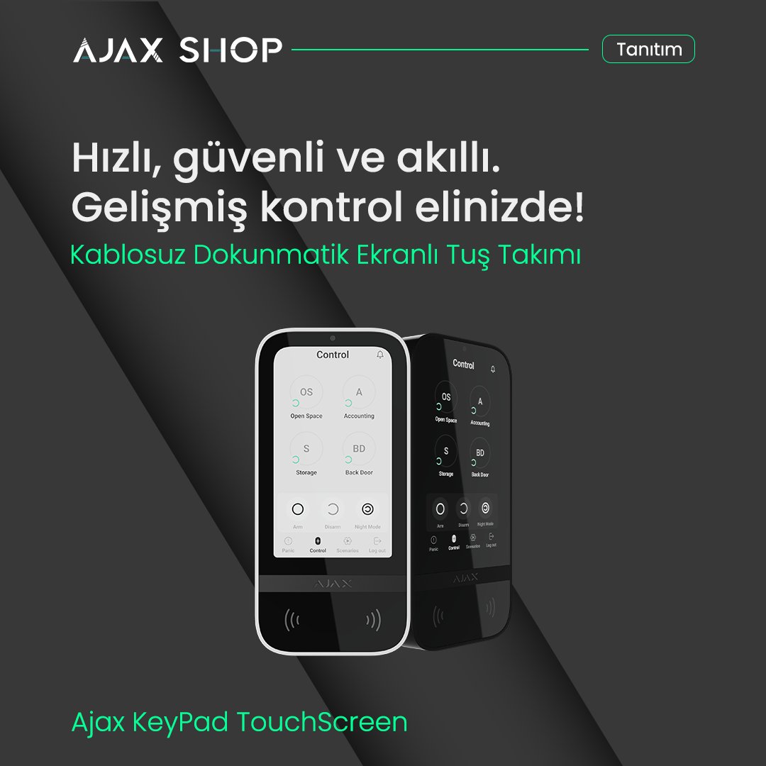 ajaxshoptr's tweet photo. Ajax KeyPad TouchScreen ile güvenliğinizi üst seviyeye çıkartıp bambaşka bir dokunmatik teknolojisini deneyimleyin.
📞 0212 916 25 29
#keypad #keypadtouchscreen #touchscreen #ajaxkeypad #ajaxkeypadtouchscreen #ajaxtouchscreen #ajax #ajaxshop https://t.co/nTJWqfe3fa