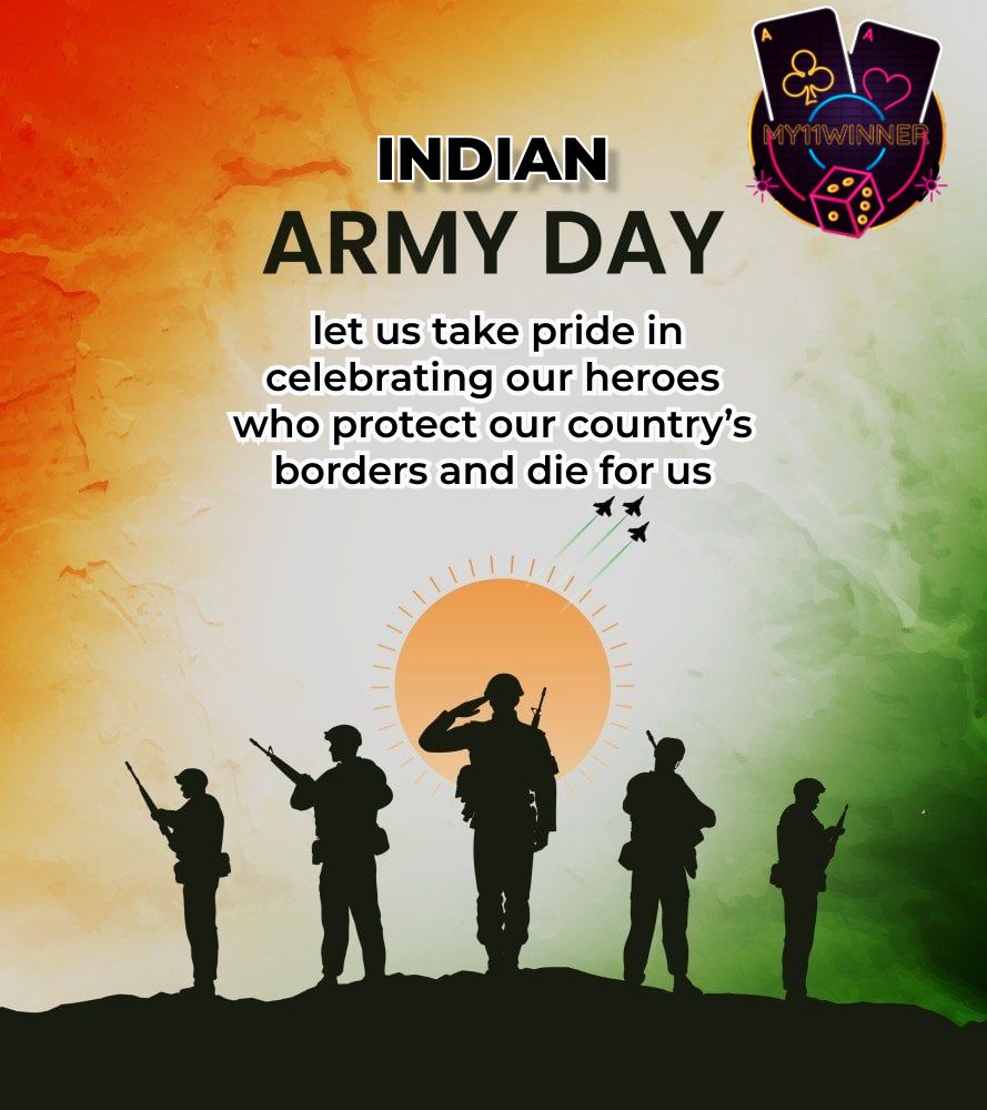 my11winner's tweet photo. "Beyond Borders: Indian Army's Resilience Echoes on 15th January"
#teenpatti #rummycircle #rummy #ludo #ludoking #casino #cardgame #martkarma #GamingRevolution #TechInGaming #NextGenExperience #GameOn #GamingCommunity https://t.co/ikqUYq7MoM
