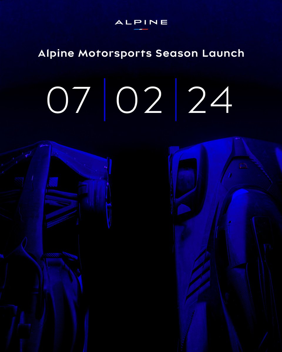 les_alpinistes's tweet photo. Alpine A524 & A424 : Présentation Commune le 7 Fév 2024 🏎️
F1 et WEC se réunissent pour la présentation des Alpine A524 & A424.
📅 Rendez-vous le 7 Février
#AlpineA524 #AlpineA424 https://t.co/J28Pa4JKPY
