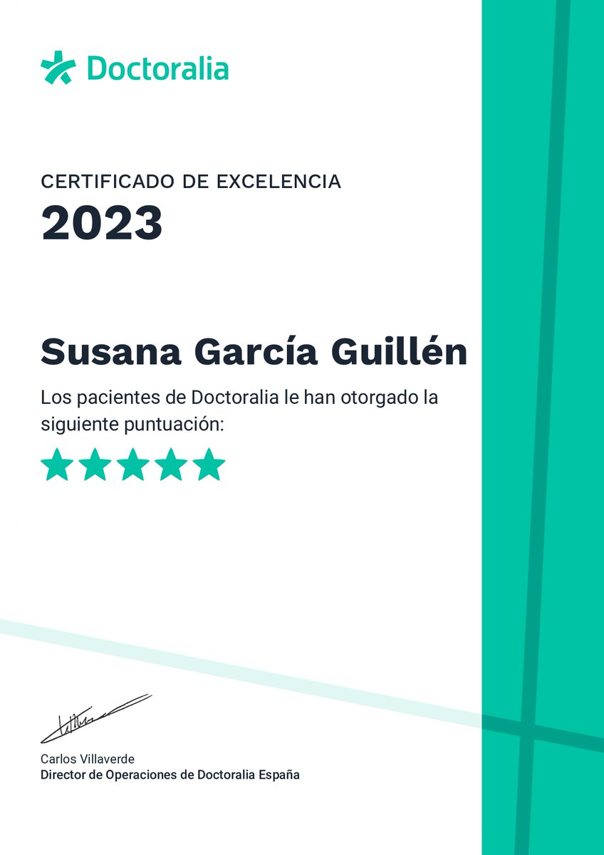Que te reconozcan tu labor, profesionalidad y desempeño por segundo año consecutivo es muy gratificante. 
Gracias a @doctoralia_es y sobre a todo a mis pacientes que son quienes lo han hecho posible.
GRACIAS por vuestro tiempo, confianza y compromiso. AQUÍ SÓLO IMPORTAS TÚ🙌