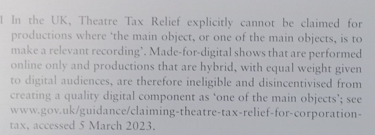 PascaleExeter's tweet photo. Easy to forget about the role played by #TheatreTaxRelief @hmtreasury in determining what theatres do to support digital #accessibility for disabled and geographically excluded audiences.

#AdapatationAndResilience @PandemicBeyond volume.

 #AmProofing #AmThinking https://t.co/oiuFG9i38B