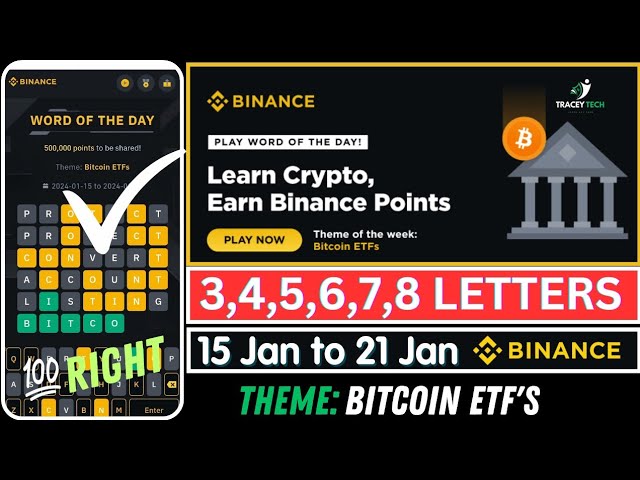 Mohgame4's tweet photo. Binance Word of the Day Answer Today  (January 15)
Theme: BITCOIN ETFs

Join my telegram:
https://t.co/QVZoFwiz84

#binance #academy #quiz #quizanswers #dapps
#nft #certificate #rewards #course #WordOfTheDay https://t.co/5O8mqvn93R