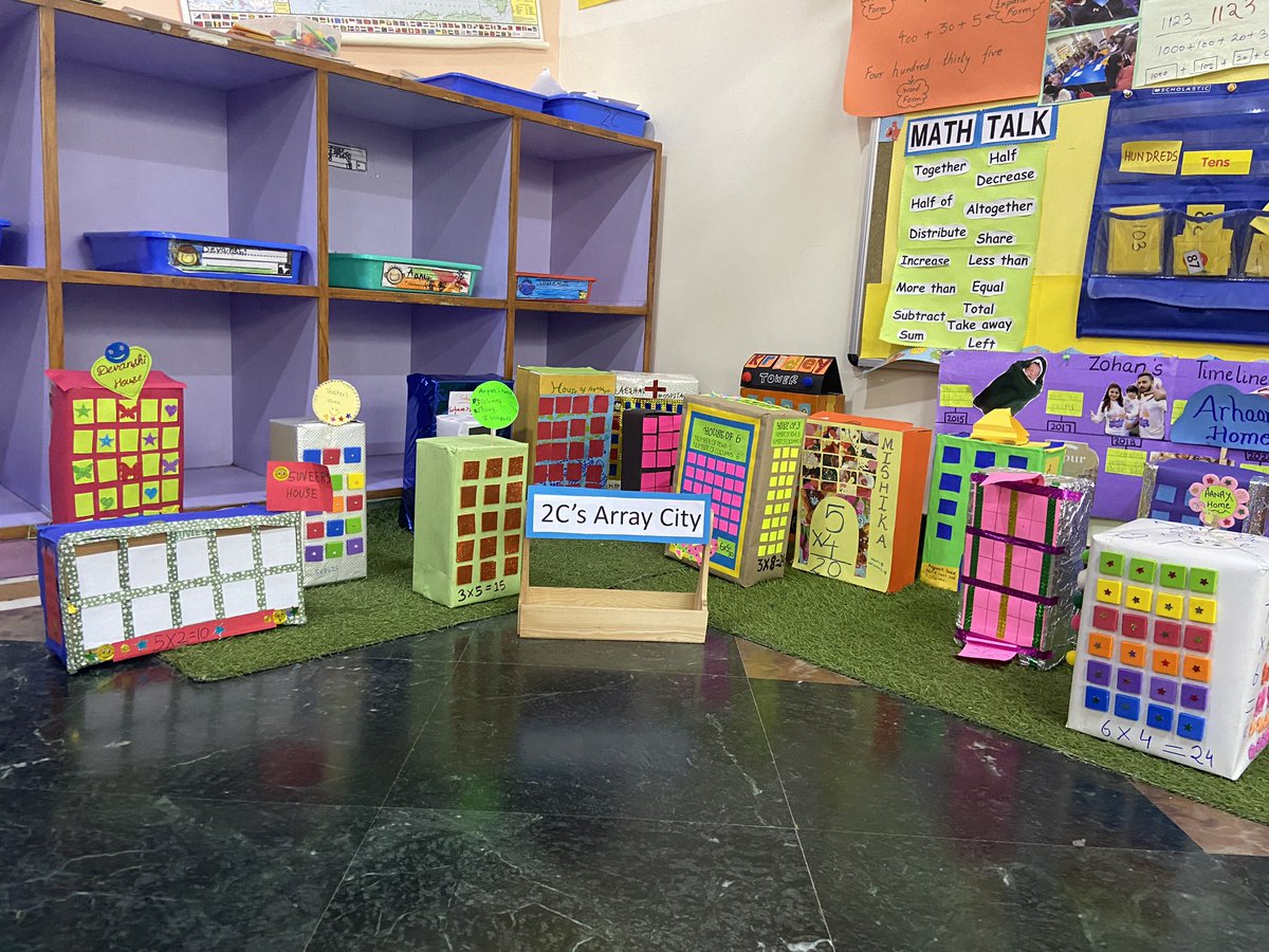vitika_chadda's tweet image. We introduced #multiplication using the #arraymethod SS crafted their own 2C’s array city. Each house showcased a multiplication concept through rows & columns, enhancing their conceptual understanding & making challenging tables effortlessly manageable @ibpyp #math