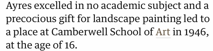 The art critic Tim Hilton has died, one of the most brilliant people I’ve ever worked with. Everything I loved about his outlook on life is conveyed in a simple, subversive decision he made when writing this obituary for @guardian of Gillian Ayres. “and”? - not “but”? Genius.