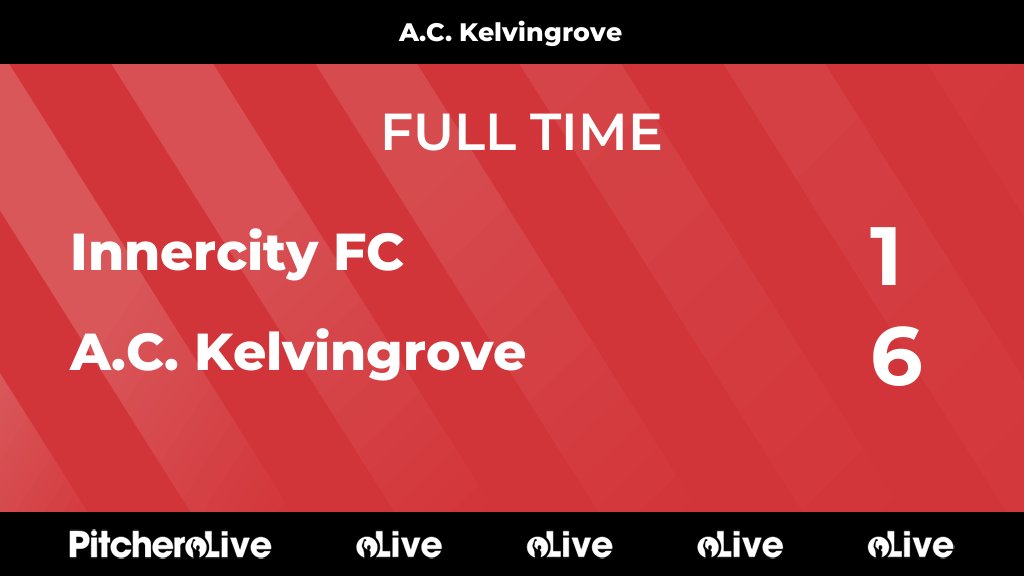 FULL TIME: Innercity FC 1 - 6 A.C. Kelvingrove
#INNACK #Pitchero
pitchero.com/clubs/ackelvin…