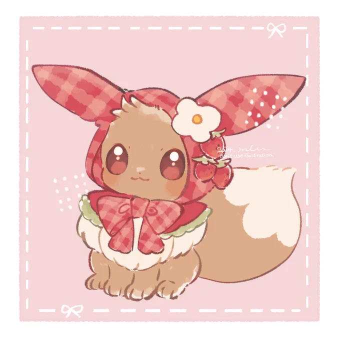 あ、いちごイーブイだ #いちごの日 