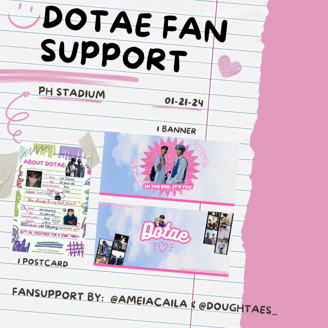 doughtaes_'s tweet photo. ‧₊˚ ☁️⋅♡𓂃 ࣪ ִֶָ☾. NEOCITY : THE UNITY - BULACAN

a #dotae fansupport by: @ameiacaila &amp; @doughtaes_ 

☁️ like and retweet
☁️ must be a dotaeist
☁️ mbf doyoung and taeyong
☁️ time &amp; loc: TBA

see u on d-day, dotaeist 🫵

#NCT127_NEOCITY_THE_UNITY
#NEOCITY_THE_UNITY_in_BULACAN https://t.co/rFHgakJfBr