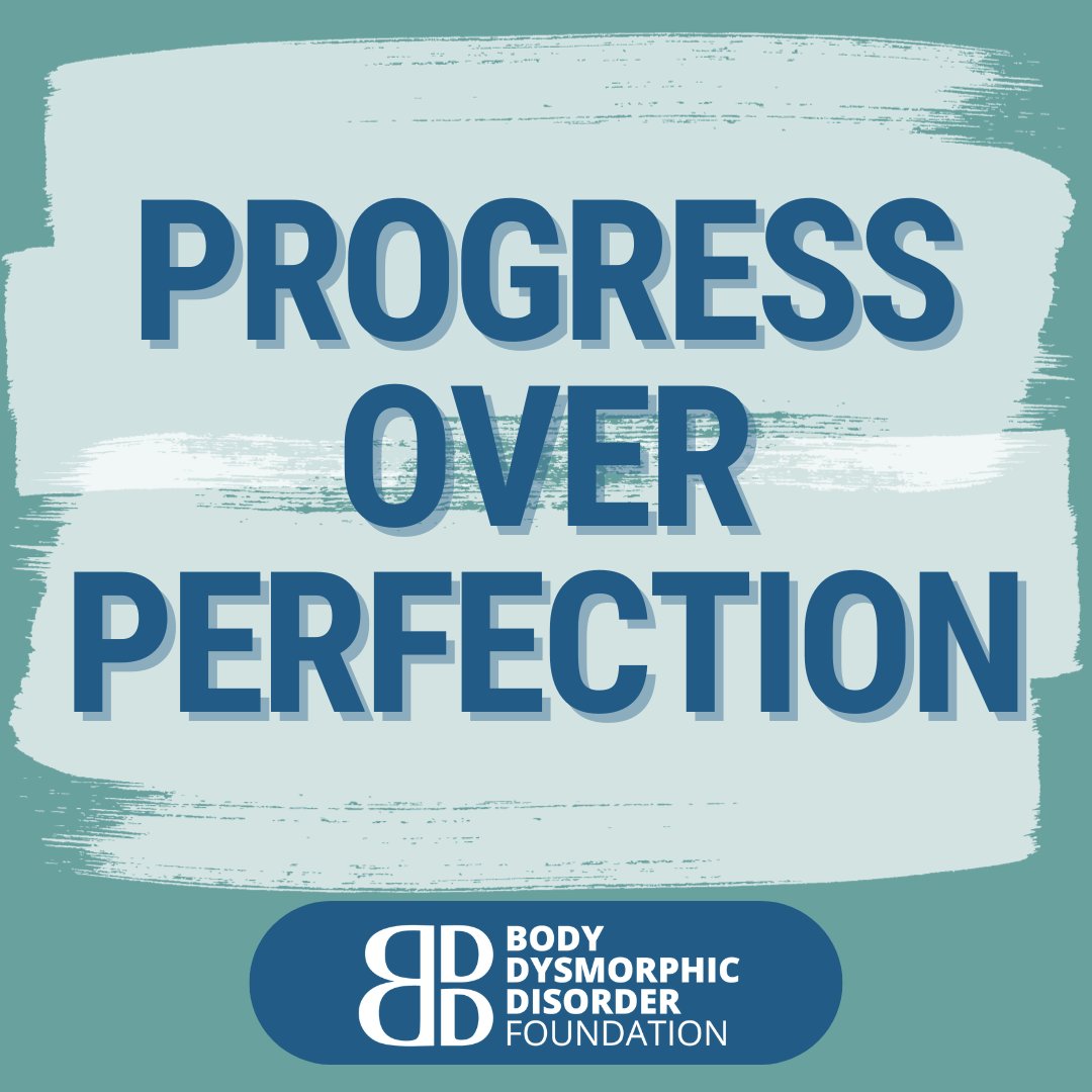 This is your Monday morning reminder to choose progress over perfection. 

Remember, healing from BDD is not linear. It takes twists and turns, often even backwards steps to be able to go forwards again, but every step forward is a step towards recovery.

You’ve got this ✨