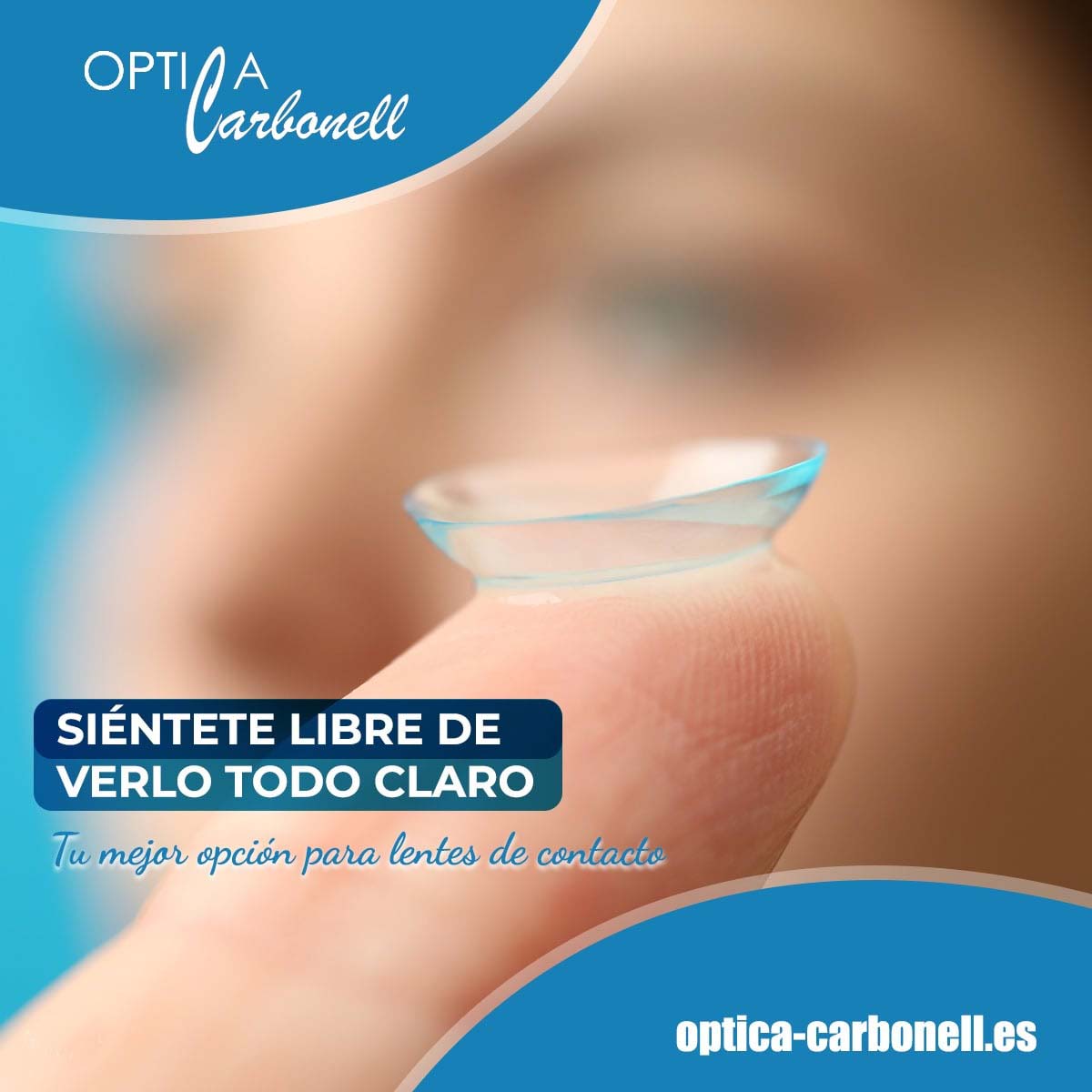 ¡Siéntete libre de verlo todo claro!
⚪👀⚪ 

#LentesDeContacto

Ó𝙥𝙩𝙞𝙘𝙖 𝘾𝙖𝙧𝙗𝙤𝙣𝙚𝙡𝙡
🏠 Hermano Palomo, 6 #Huelva
☎ 959 23 27 28
💻 optica-carbonell.es
#optica #salud #vista #optometrista