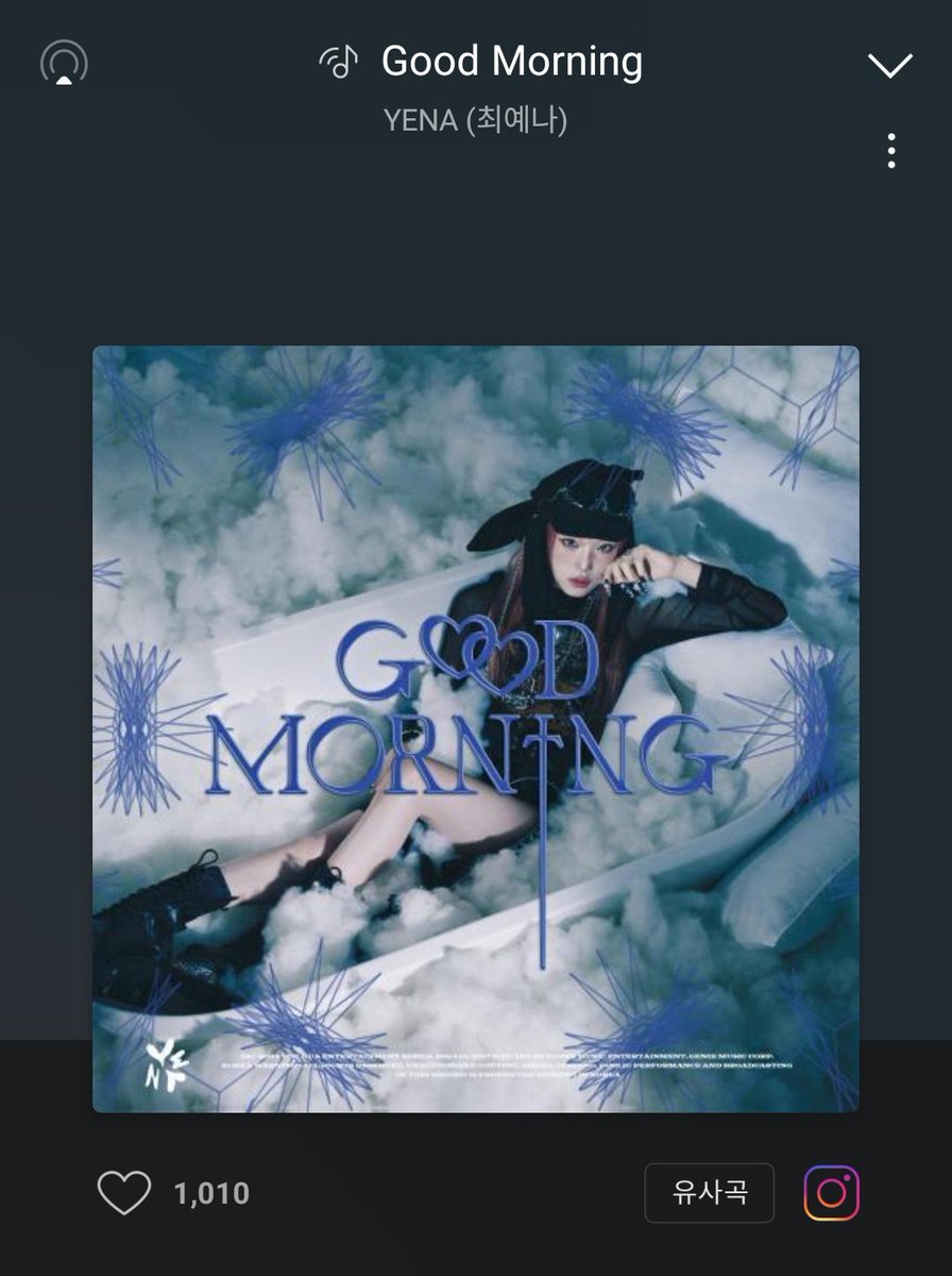 ChartsYENA's tweet photo. “Good Morning” by @YENA_OFFICIAL has reached 1,000 likes on MelOn.

#최예나 #예나 #YENA https://t.co/LVWOn9oBrB