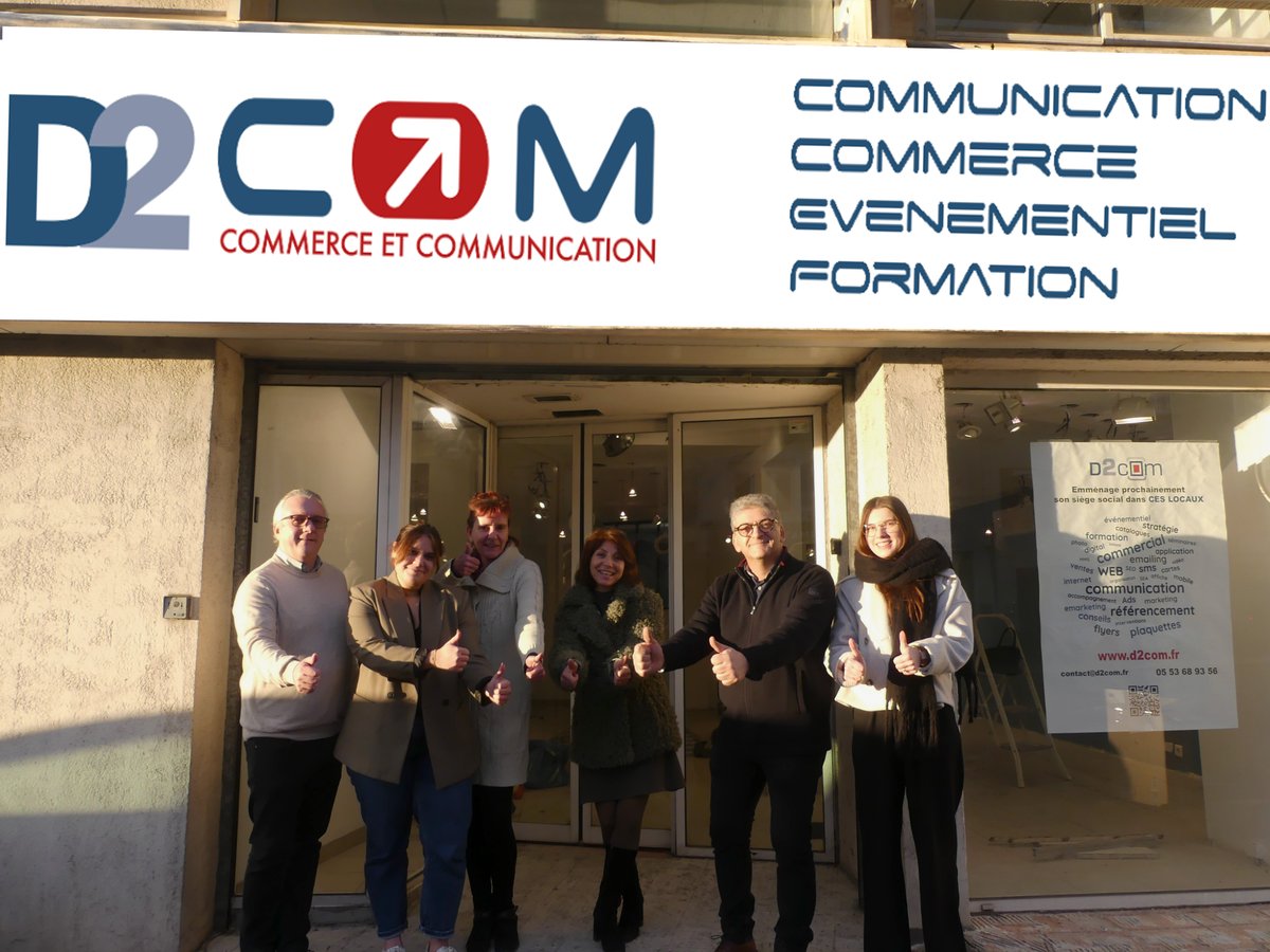 D2com1's tweet image. Nouvelle année : Nouveaux locaux, nouveau logo !

À partir du 1 février vous pourrez nous retrouver dans nos nouveaux locaux
📍 20 Avenue de la marne au Passage d’Agen.

En cette occasion nous avons voulu marquer le coup en donnant un coup de frais à notre logo.