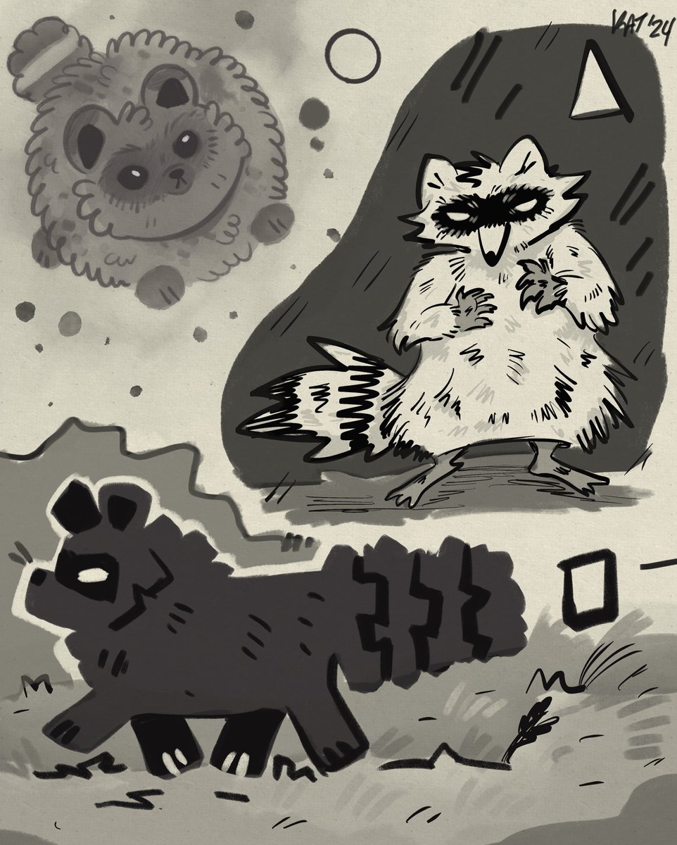 Raccoon Shapes 🦝