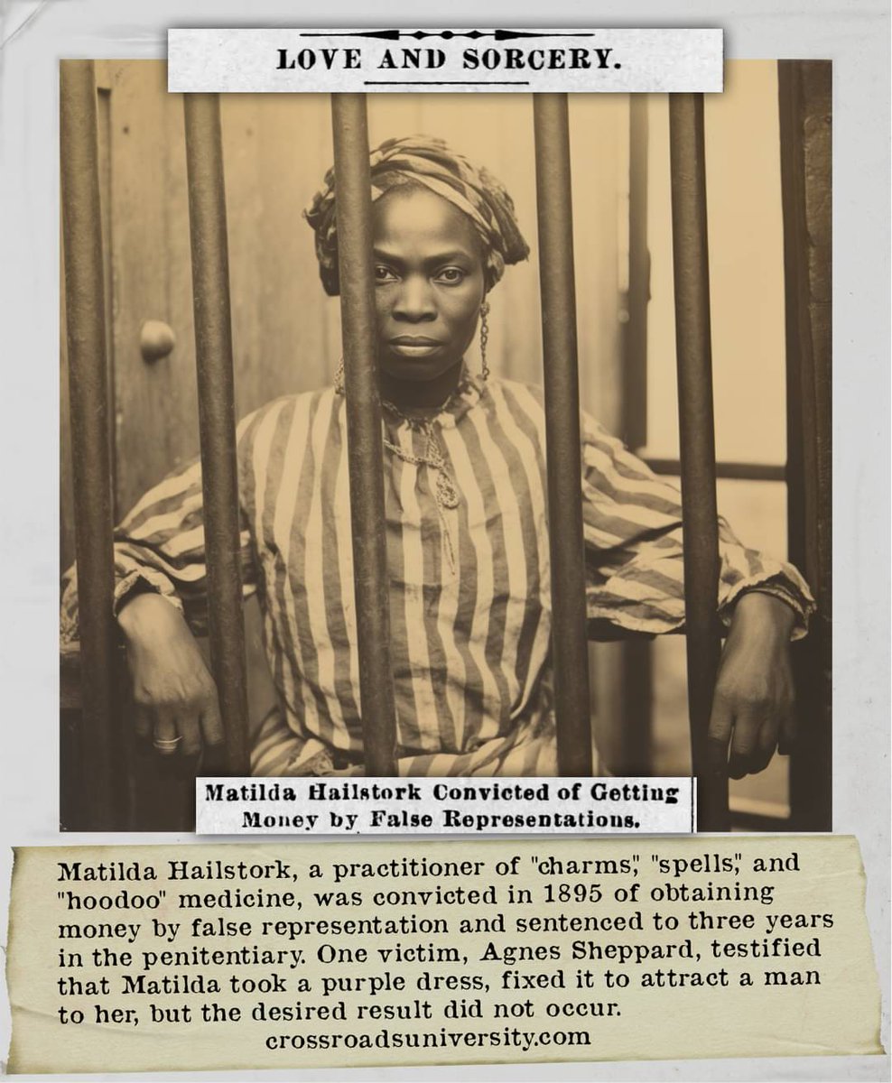 Love and Sorcery: The Fate of Matilda Hailstork, Conjure Woman
🪄
To learn about the famous, infamous, and obscure ancestors of Hoodoo, New Orleans Voudou, and conjure, check out the course Who's Who in Hoodoo History. crossroadsuniversity.com/courses/who-s-…