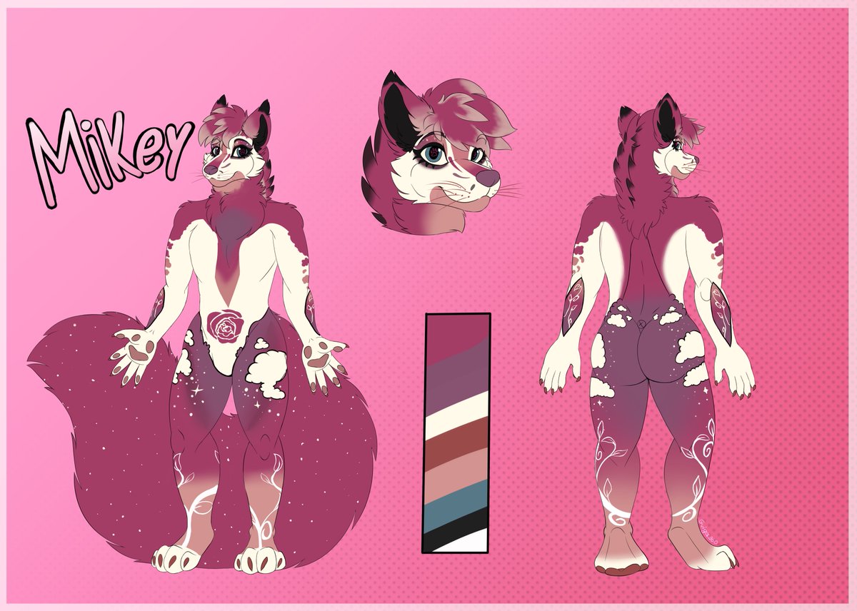 Reference sheet for @mikey_wolfie
