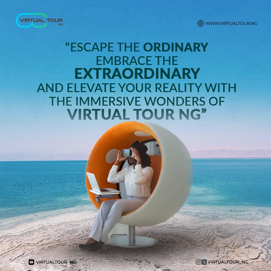 virtualtour_ng's tweet photo. Escape the Monday fever and enter into a reality of immersive experience 🚀

Have a great day ahead VTNers!!🤩

#virtualtour #tourism #Monday #virtualtourng https://t.co/EaUwwrAjf6