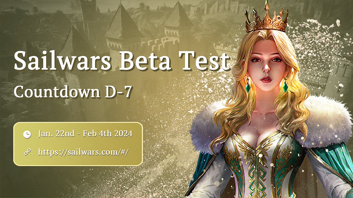 sailwars's tweet photo. Ahoy #Sailors! 🏴‍☠️

It's Official! 📢
Our #Sailwars Beta Test will start on 22 January 2024!
More info on this later this week but for now, check out our forum, you might still get in! 🥳💪
https://t.co/oZ6ejK7z96

#BetaTest #Web3Gaming #PlayToEarn
