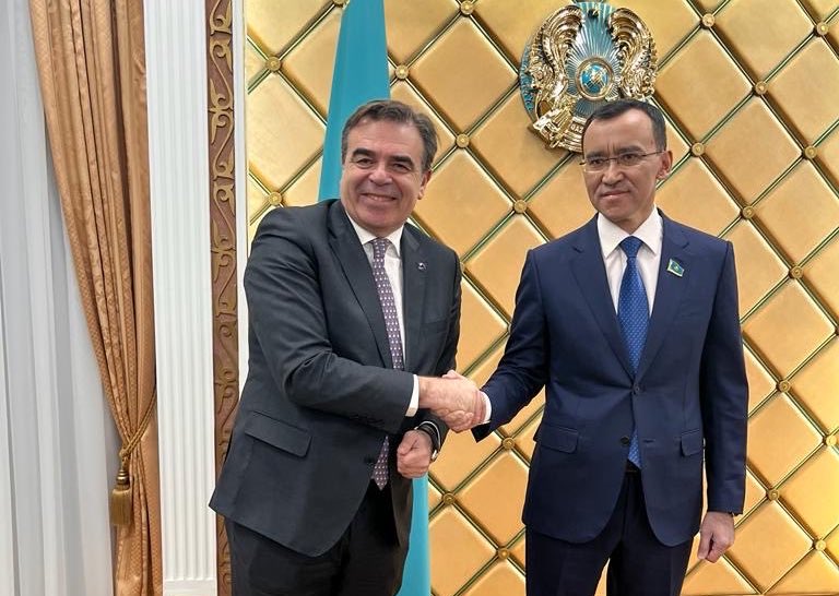 EUinKazakhstan's tweet image. Delegation of the @EU_Commission, led by Vice President @MargSchinas, is touring #CentralAsia with an official visit. #Kazakhstan became an initial destination on this regional tour.