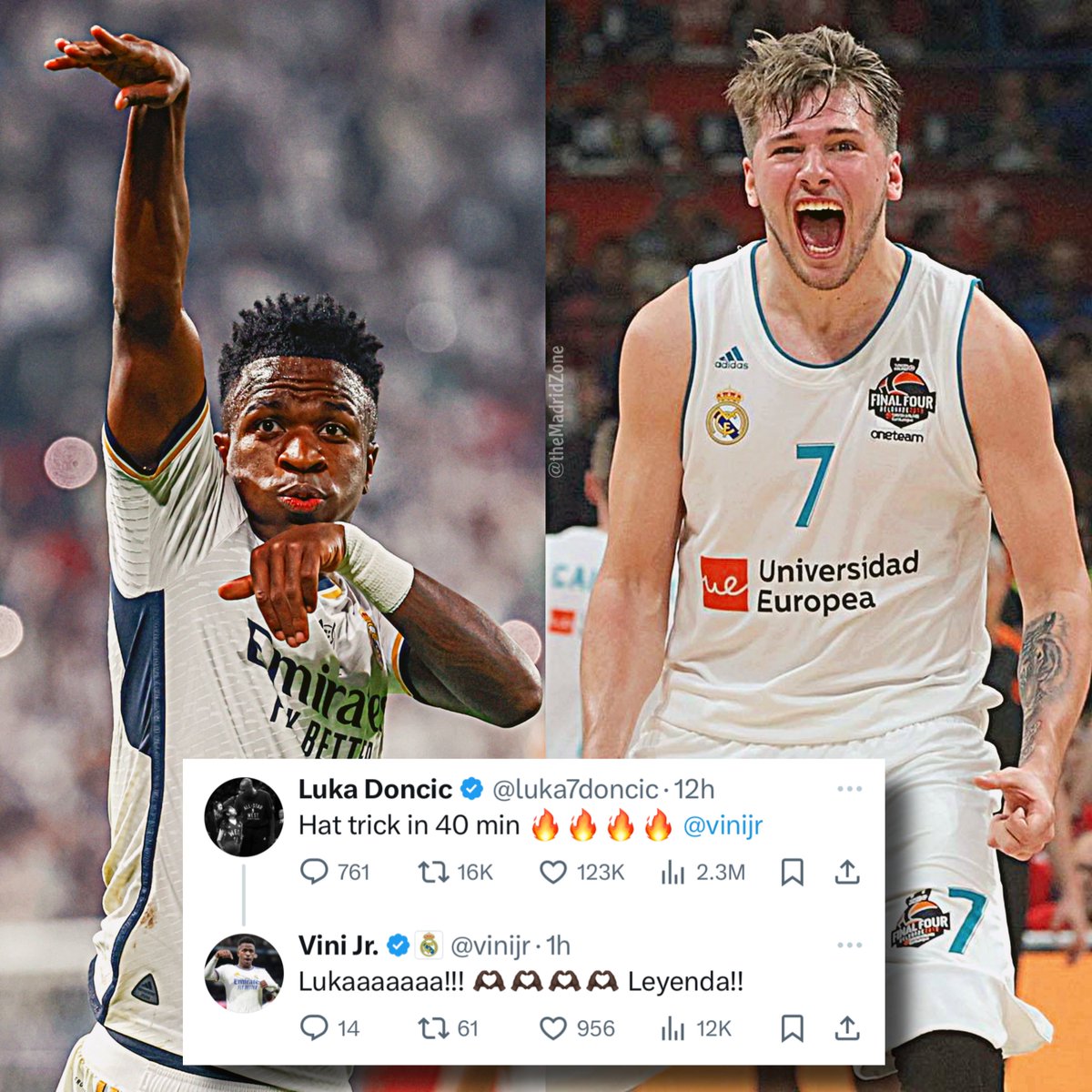 Real Madrid’s iconic number 7s. 🤝🏀⭐️