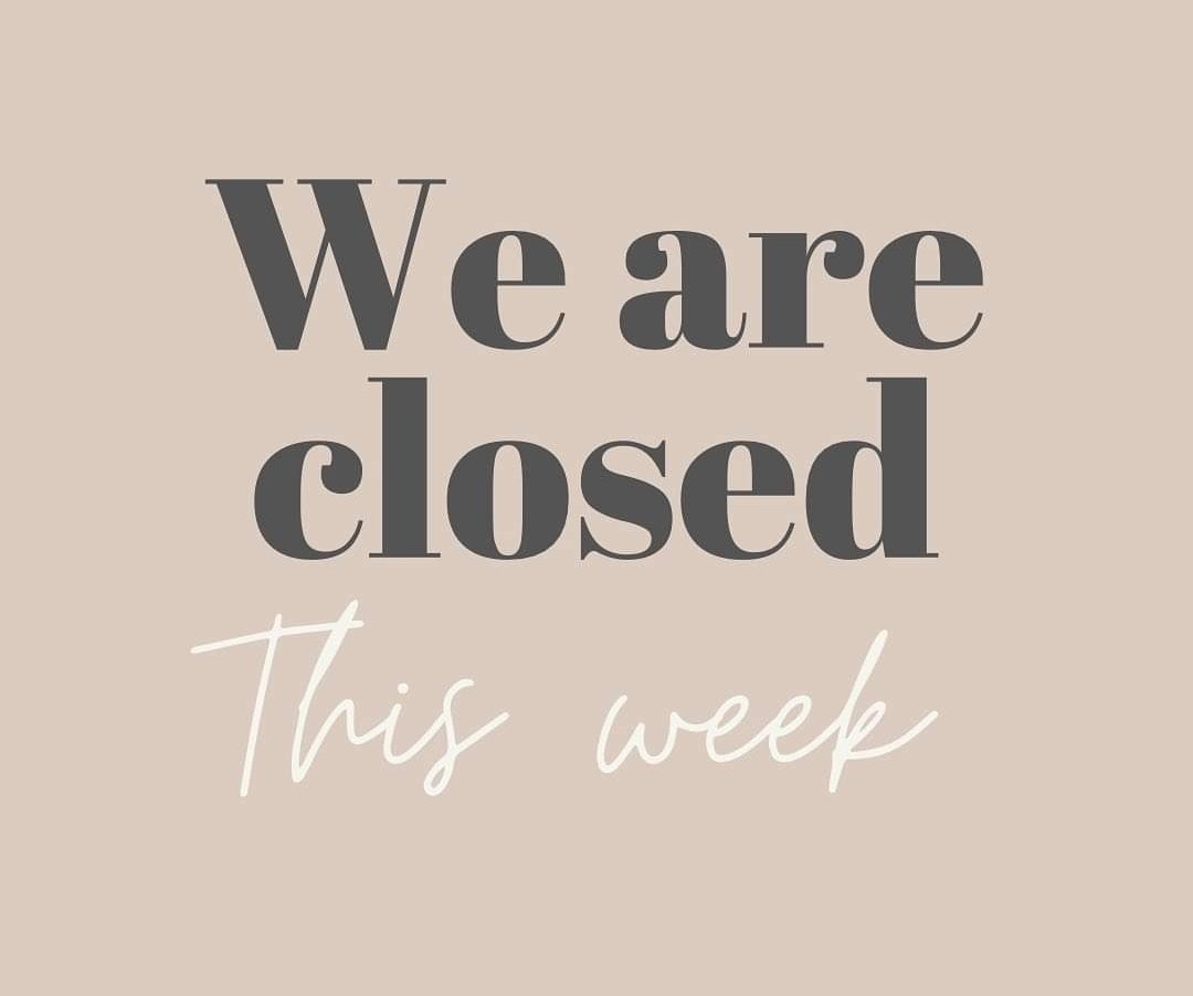 CLOSED THIS WEEK Unfortunately we are closed this week and sincerely apologise to anyone who was hoping to visit us 🙇‍♂️🙇‍♀️ Have a great week everybody! ❤️