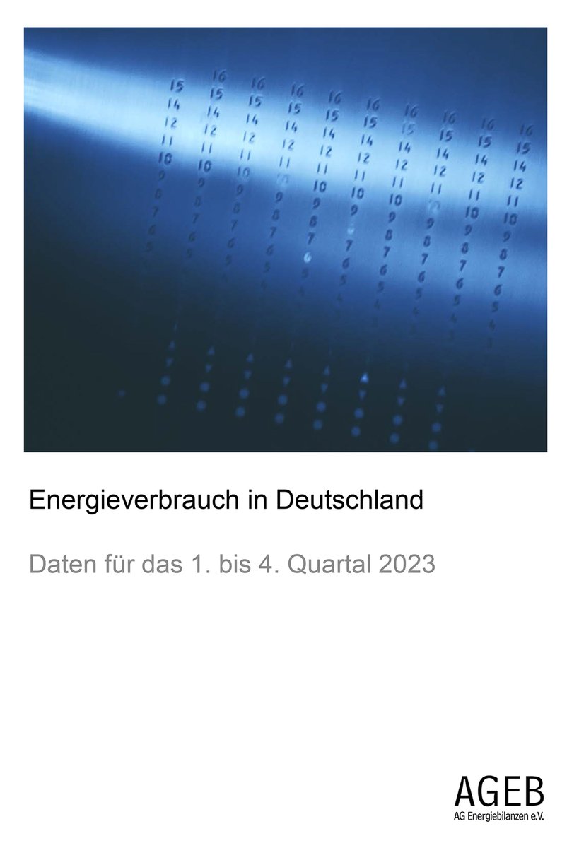 Die aktuelle Ausgabe des Quartalsberichts der AG Energiebilanzen "Energieverbrauch in Deutschland - Daten für das 1.-4. Quartal 2023" mit vorläufigen Daten ist erschienen: ag-energiebilanzen.de/wp-content/upl…