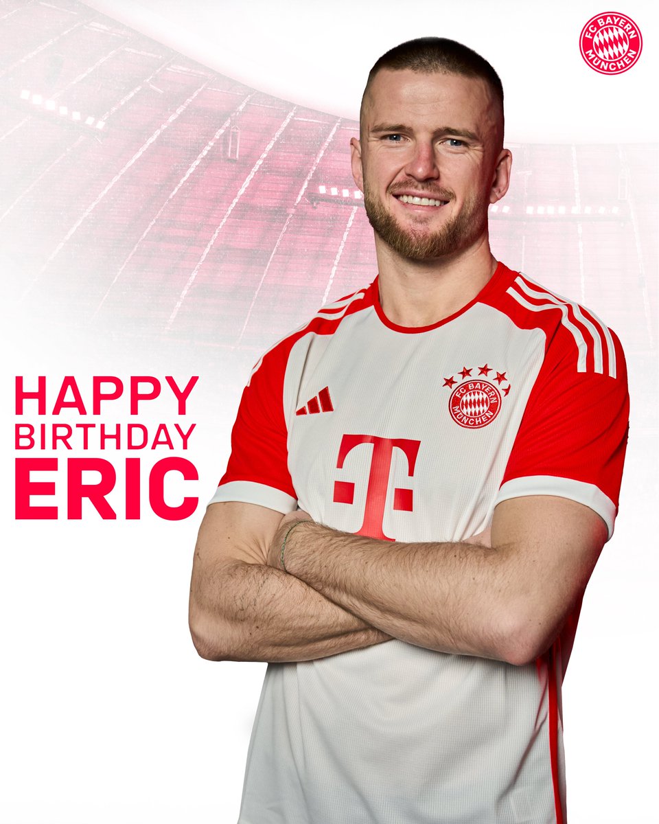 FCBayernEN's tweet photo. 3️⃣0️⃣ today 🎂

Happy Birthday, @ericdier! 🎉

#MiaSanMia https://t.co/R2n61PfFez
