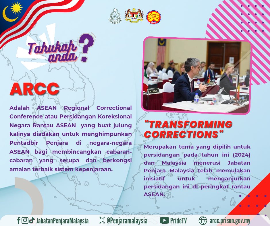 penjaramalaysia's tweet image. i-KOREKTIF [INFO KOREKTIF]

Tahukah anda apa itu ARCC?

#ikorektif
#JabatanPenjaraMalaysia
#MyPRIDE
#PenerajuPerkhidmatanKorektif